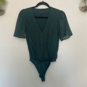 Abercrombie & Fitch Emerald Polka Dot Body Suit